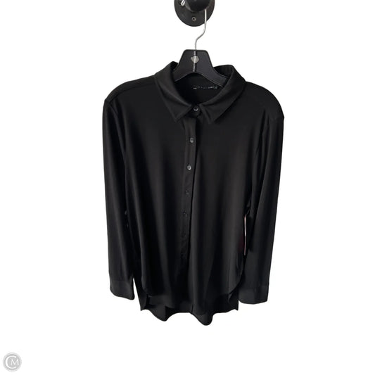 Top Long Sleeve By Tahari In Black, Size: L