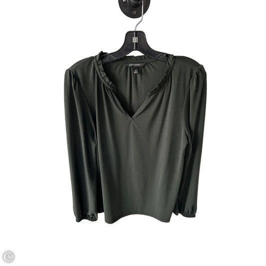 Top Long Sleeve By Banana Republic In Green, Size: M