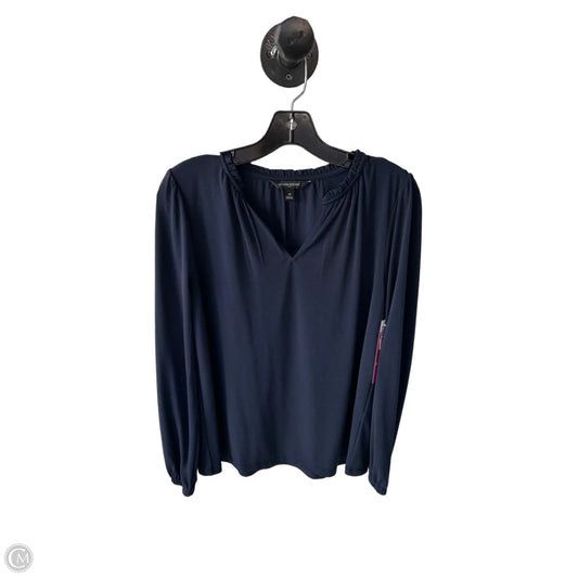 Top Long Sleeve By Banana Republic In Blue, Size: M
