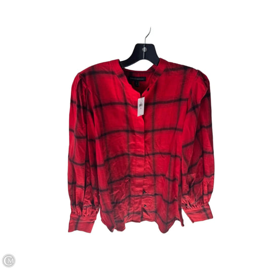 Top Long Sleeve By Banana Republic In Red, Size: M