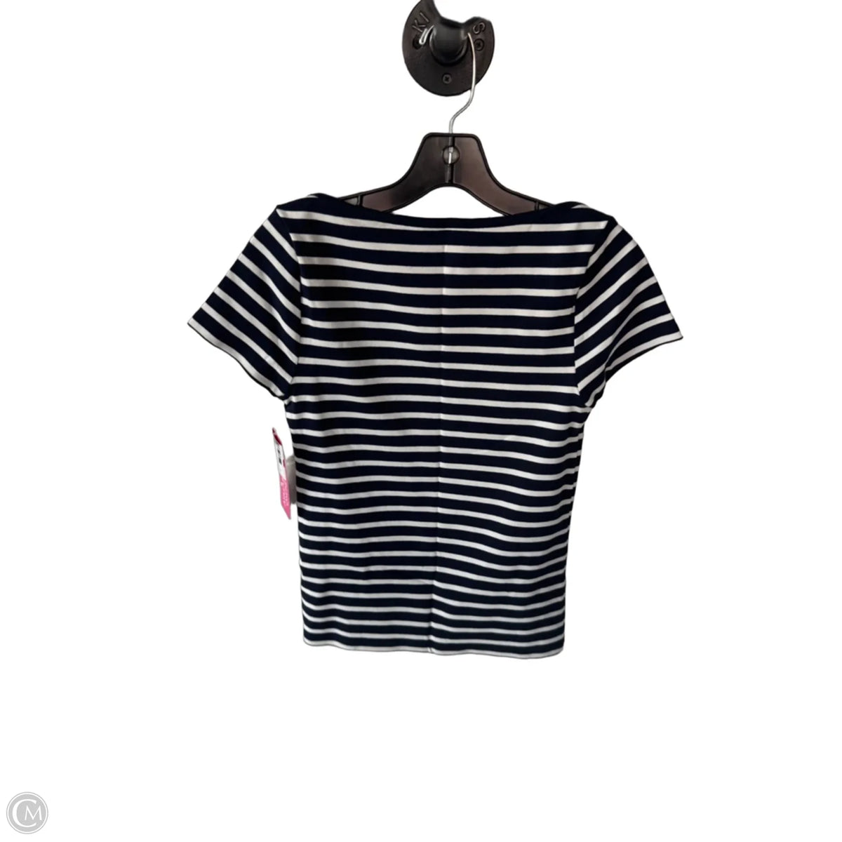 Top Short Sleeve Basic By Old Navy In Brown & White, Size: M