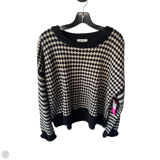 Sweater By Madewell In Black & Cream, Size: Xl