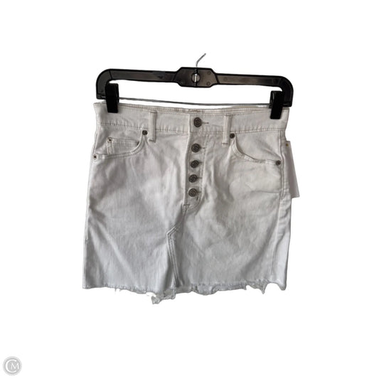 Skirt Mini & Short By Gap In White Denim, Size: 00