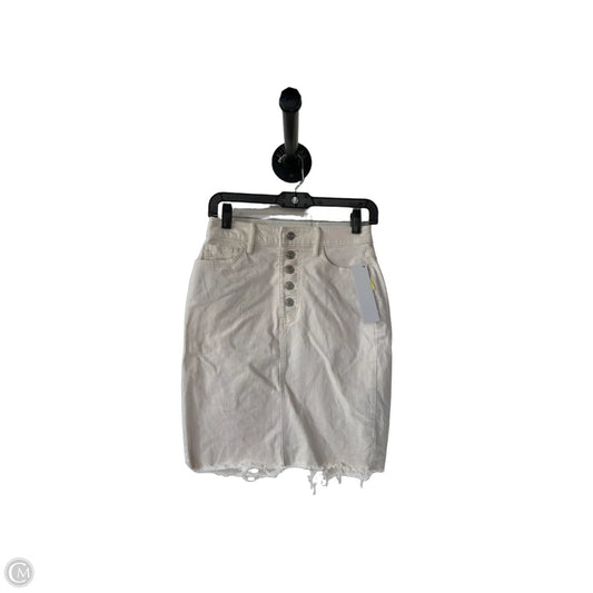 Skirt Mini & Short By Banana Republic In Cream Denim, Size: 0p