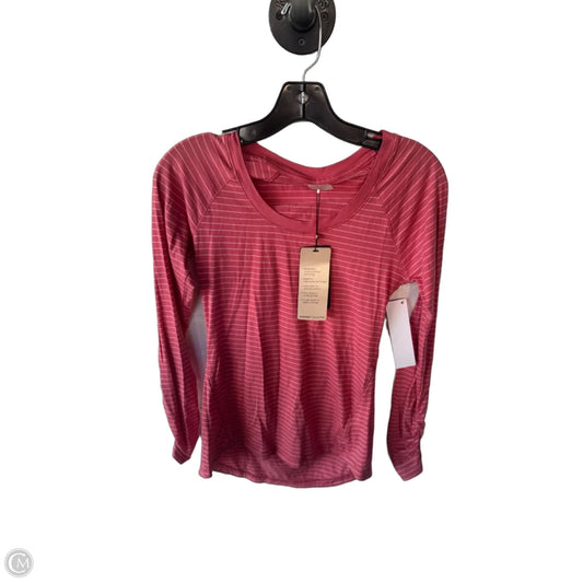 Athletic Top Long Sleeve Crewneck By Calia In Pink & White, Size: Xs