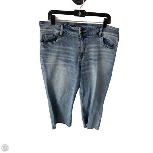 Jeans Wide Leg By Kut In Blue Denim, Size: 16