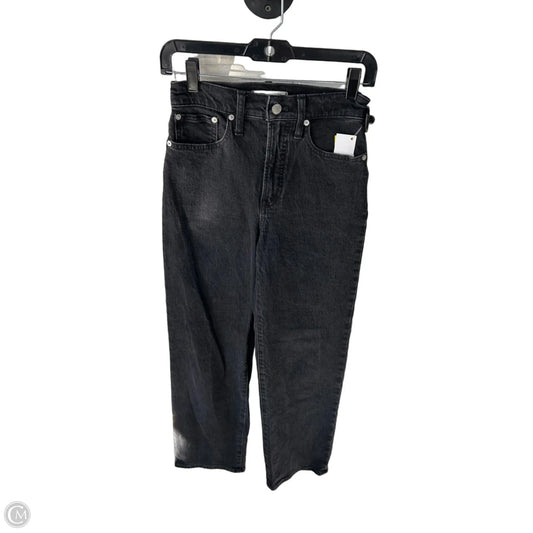 Jeans Wide Leg By Madewell In Black Denim, Size: 0