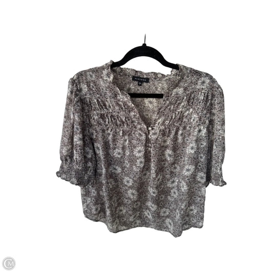 Top Short Sleeve By Pleione In Taupe, Size: L