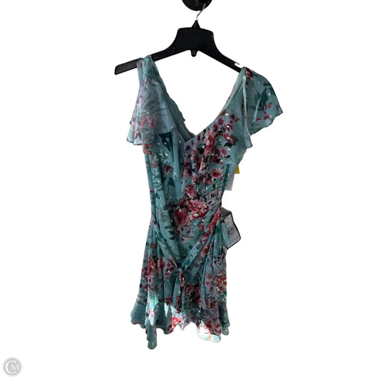 Dress Casual Midi By Eliza J In Green & Pink, Size: L
