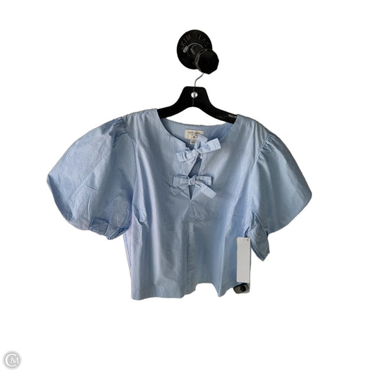 Top Short Sleeve By Target-designer In Blue & White, Size: L