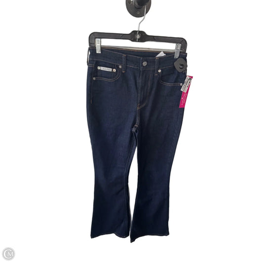 Jeans Flared By Calvin Klein In Blue Denim, Size: 4