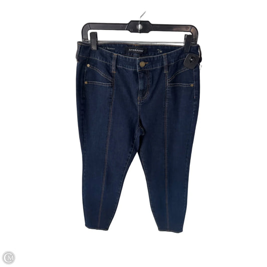 Jeans Skinny By Liverpool In Blue Denim, Size: 10