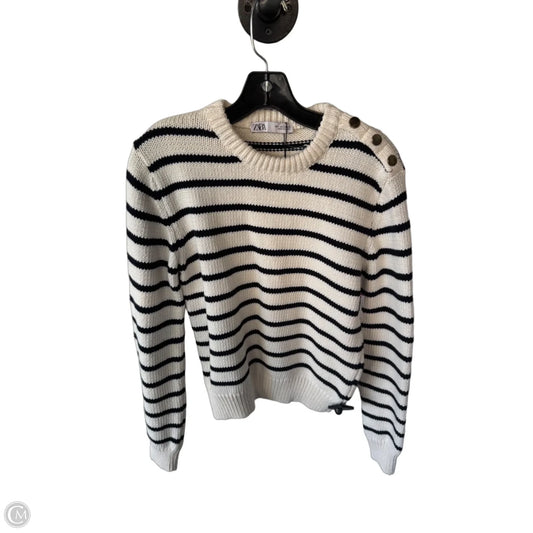Sweater By Zara In Black & Cream, Size: S