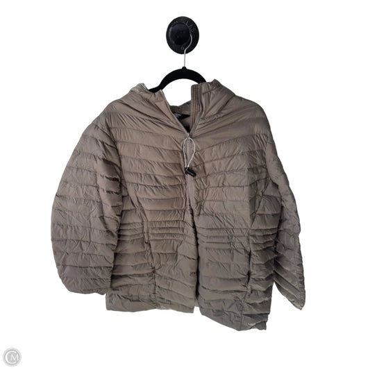 Jacket Puffer & Quilted By Lands End In Taupe, Size: 2x