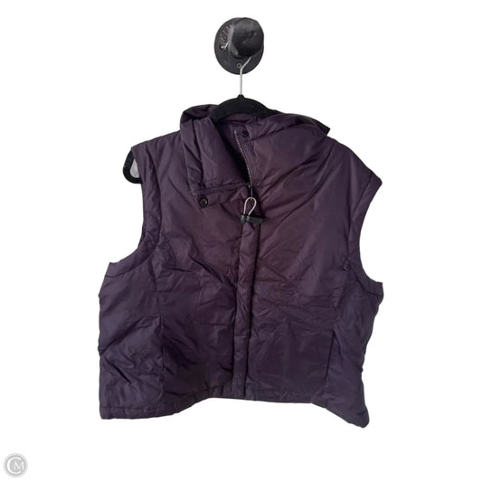 Vest Puffer & Quilted By Eileen Fisher In Purple, Size: 2x