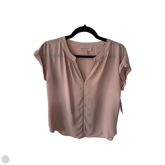Top Short Sleeve By Philosophy In Pink, Size: S