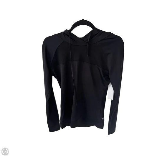 Athletic Top Long Sleeve Hoodie By Zella In Black, Size: S