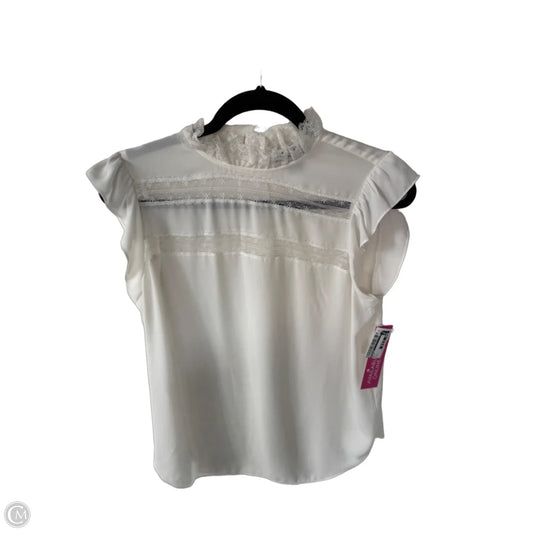 Top Short Sleeve By Halogen In Ivory, Size: S