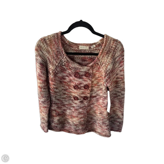 Sweater By Sleeping On Snow In Cream & Orange, Size: M