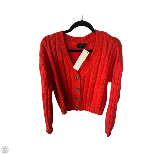 Sweater Cardigan By Vici In Orange, Size: M