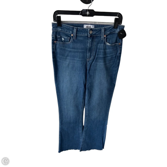 Jeans Boot Cut By Paige In Blue Denim, Size: 4