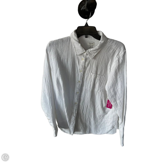 Top Long Sleeve By J. Crew In White, Size: Xl