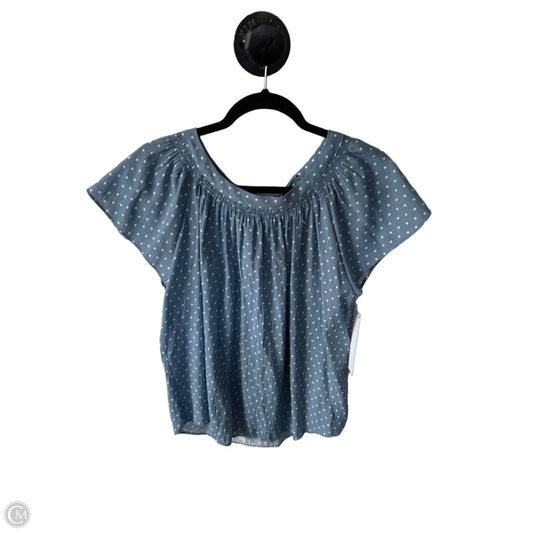 Top Short Sleeve By Lc Lauren Conrad In Blue, Size: L