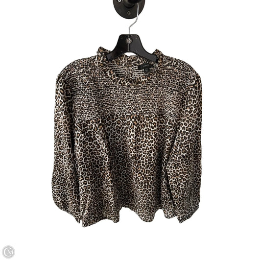 Top Long Sleeve By J. Crew In Black & Brown, Size: Xxl