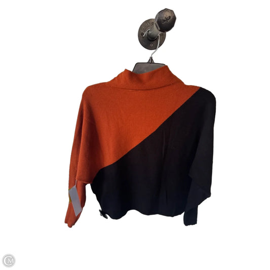 Sweater By Tahari In Black & Orange, Size: S