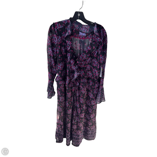 Jumpsuit By Anna Sui In Black & Purple, Size: M