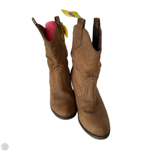 Boots Mid-calf Heels By Rocket Dogs In Brown, Size: 8.5