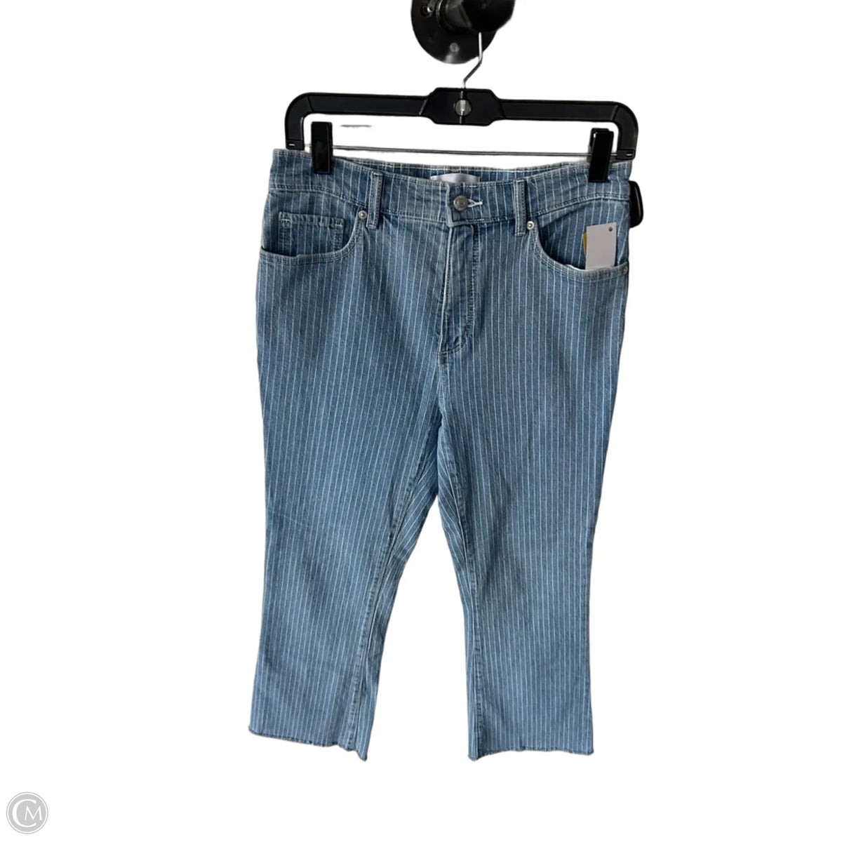 Jeans Boot Cut By Loft In Blue & White, Size: 4