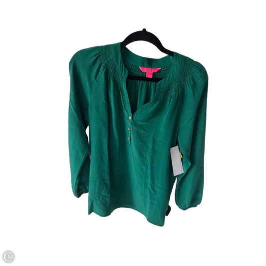 Top Long Sleeve Designer By Lilly Pulitzer In Green, Size: S