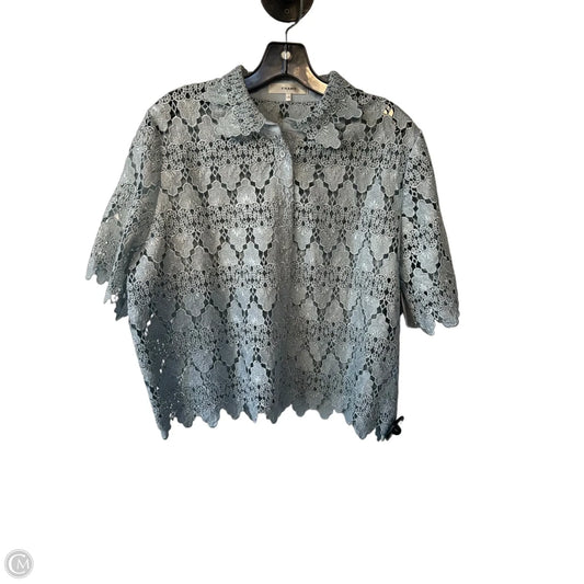 Top Short Sleeve By Frame In Blue, Size: L