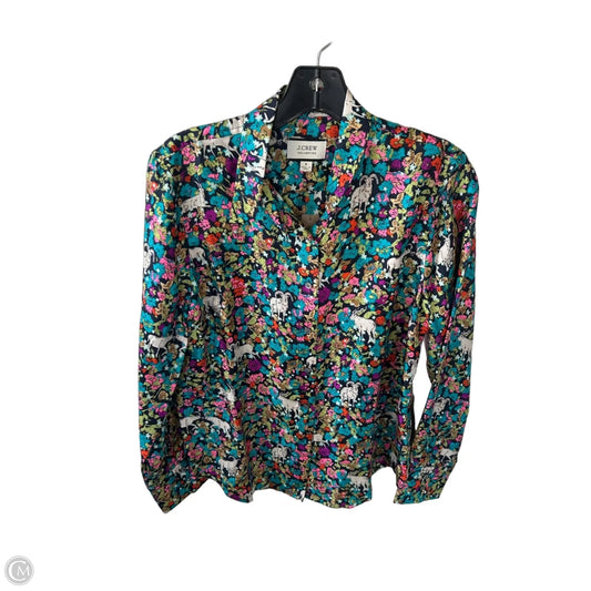 Top Long Sleeve By J. Crew In Blue & Pink, Size: M