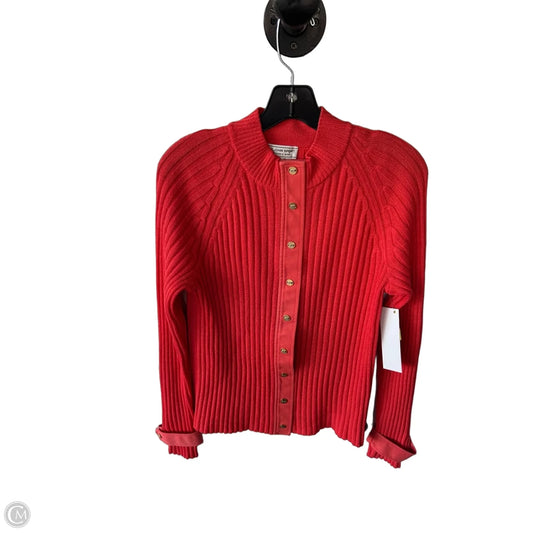 Sweater Cardigan Designer By St. John In Orange, Size: L