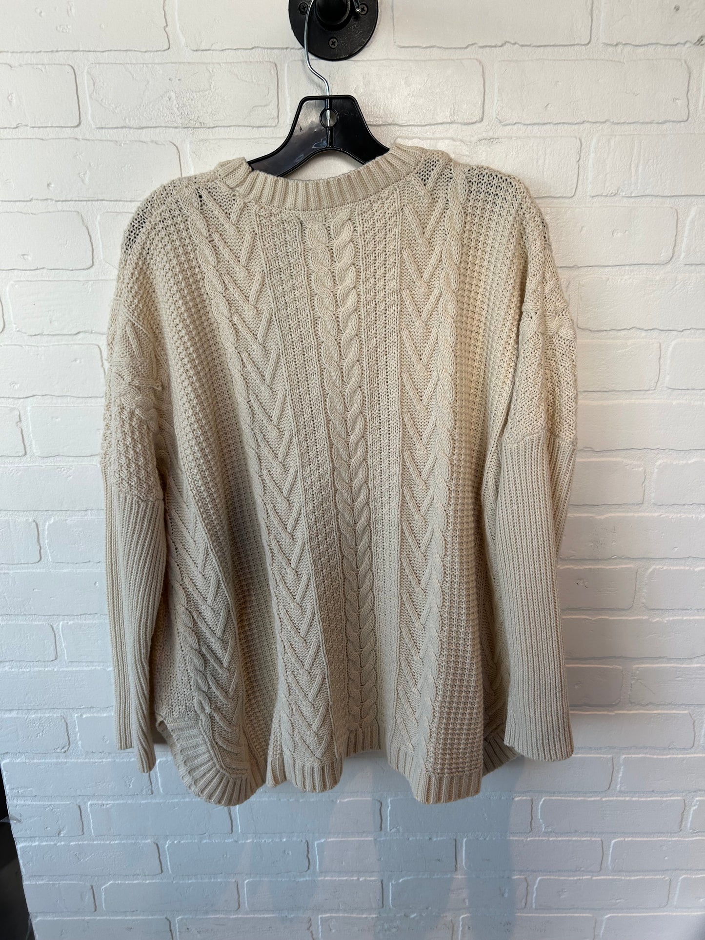 Sweater By Natural Reflections In Cream, Size: L