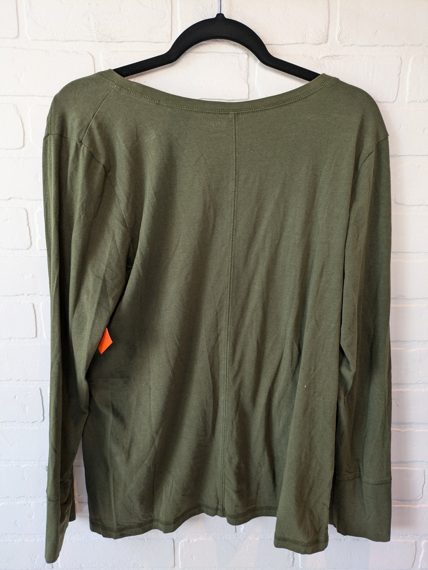 Top Long Sleeve Basic By Ana In Green, Size: Xl