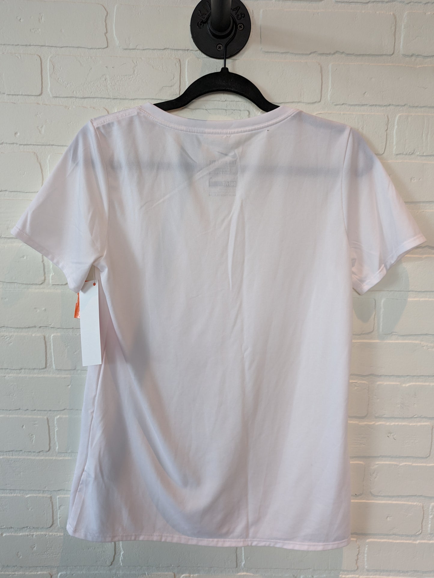 White Athletic Top Short Sleeve Nike Apparel, Size M