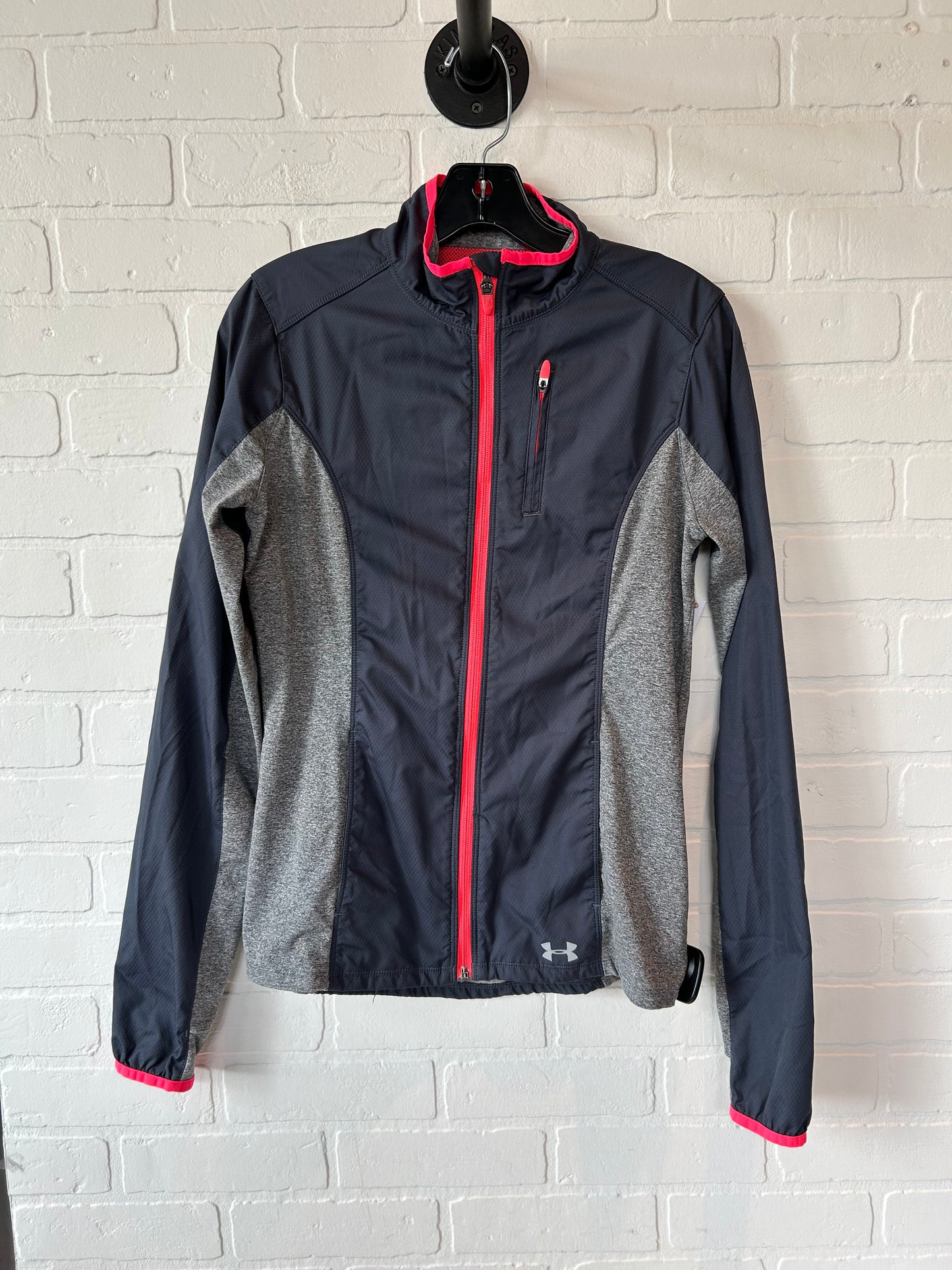 Athletic Jacket By Under Armour In Grey, Size: S