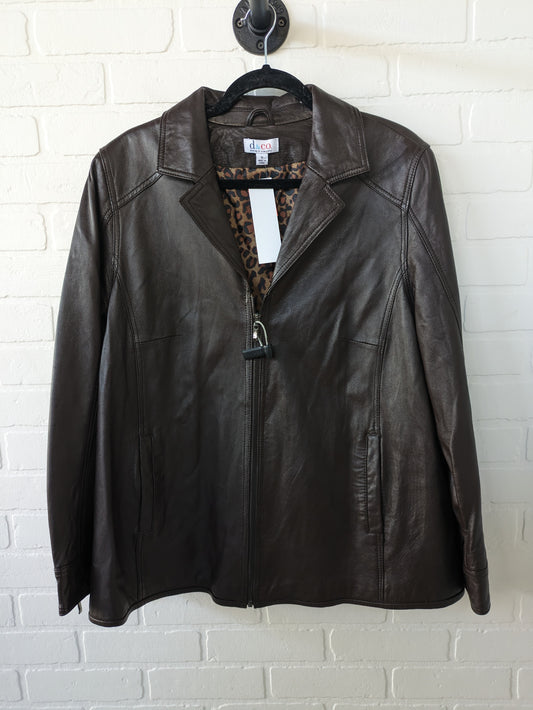Jacket Leather By Denim And Co Qvc  Size: 1x